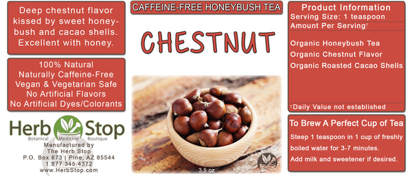 Chestnut Loose Leaf Honeybush Tea Label