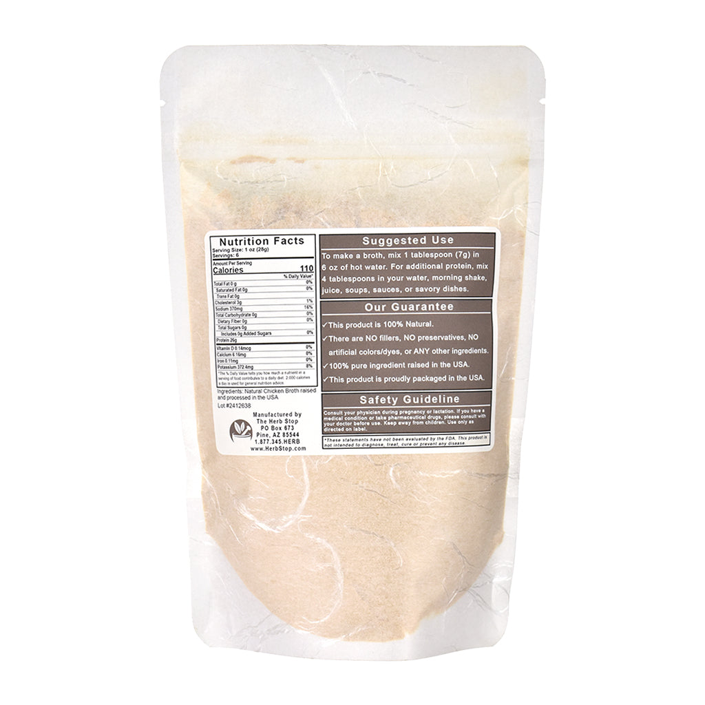 Chicken Bone Broth Powder - Bag Back