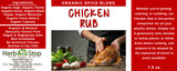 Organic Chicken Rub Label
