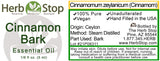 Cinnamon Bark Essential Oil Label 