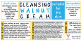 Cleansing Walnut Cream Label