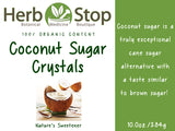 Organic Coconut Sugar Crystals Label - Front