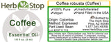 Coffee Essential Oil Label