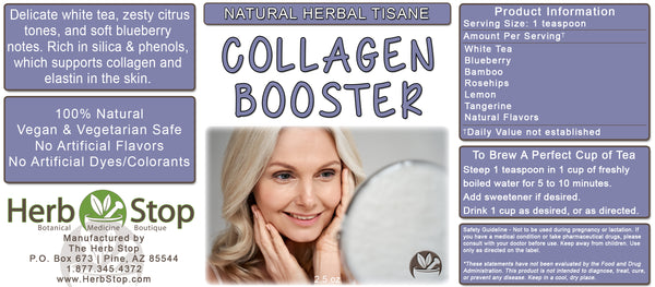 Collagen Booster Loose Leaf Herbal Tea Label