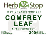 Comfrey Leaf Capsules Label - Front