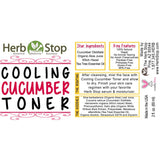 Cooling Cucumber Toner Label