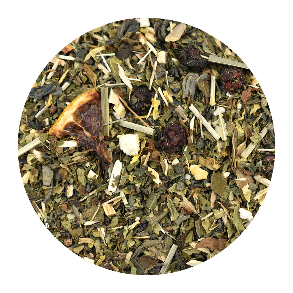Cortisol Awake Tea leaves with on a white background