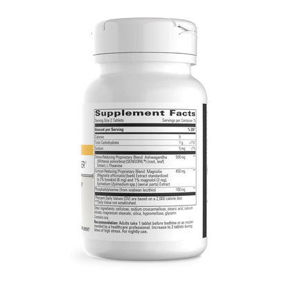 Cortisol Manager supplement bottle with label on a white background