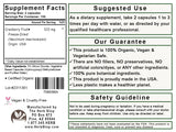 Organic Freeze Dried Cranberry Capsules Label - Back