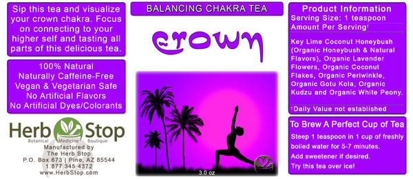 Crown Chakra Loose Leaf Herbal Tea Label