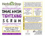 DMAE & MSM Tightening Serum Label