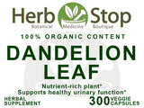 Dandelion Leaf Capsules Label - Front