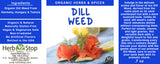 Organic Dill Weed Label