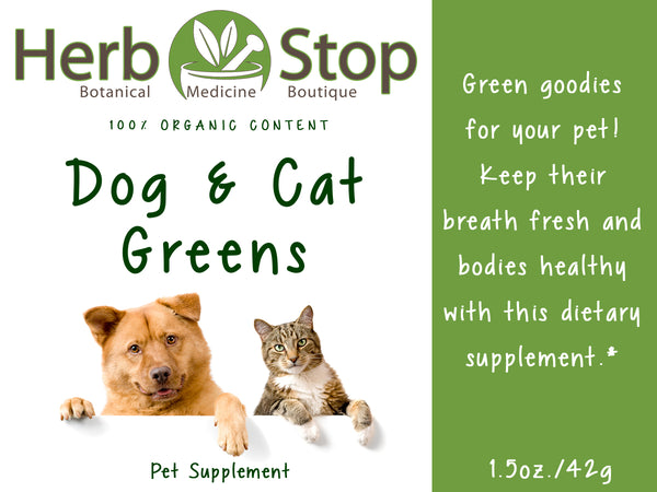 Dog & Cat Greens Label - Front