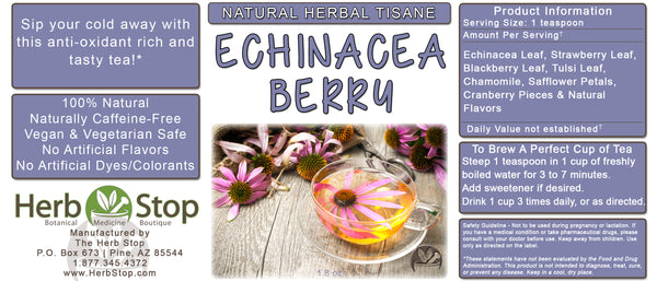 Echinacea Berry Loose Leaf Herbal Tea Label