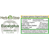 Organic Eucalyptus Essential Oil Label