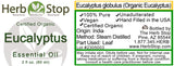 Organic Eucalyptus Essential Oil Label