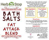 Fat Attack Blend Bath Salts Label