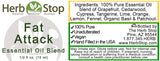 Fat Attack Essential Oil Blend Label