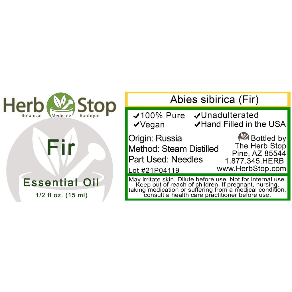 Fir Essential Oil Label