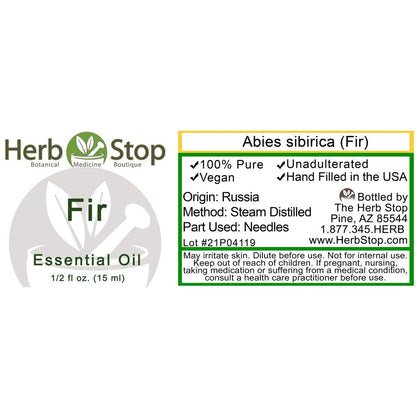 Fir Essential Oil Label