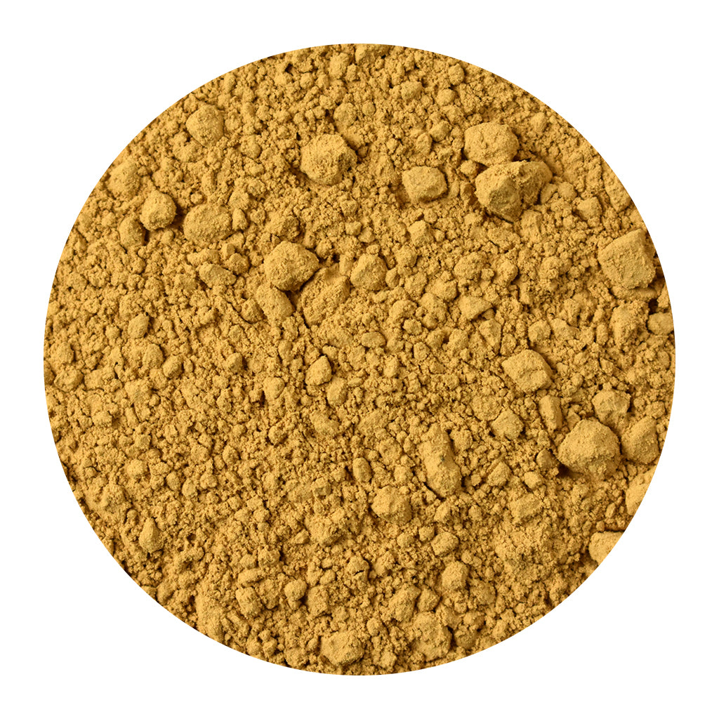 Bulk French Yellow Clay on a white background