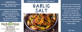 Organic Garlic Salt Label