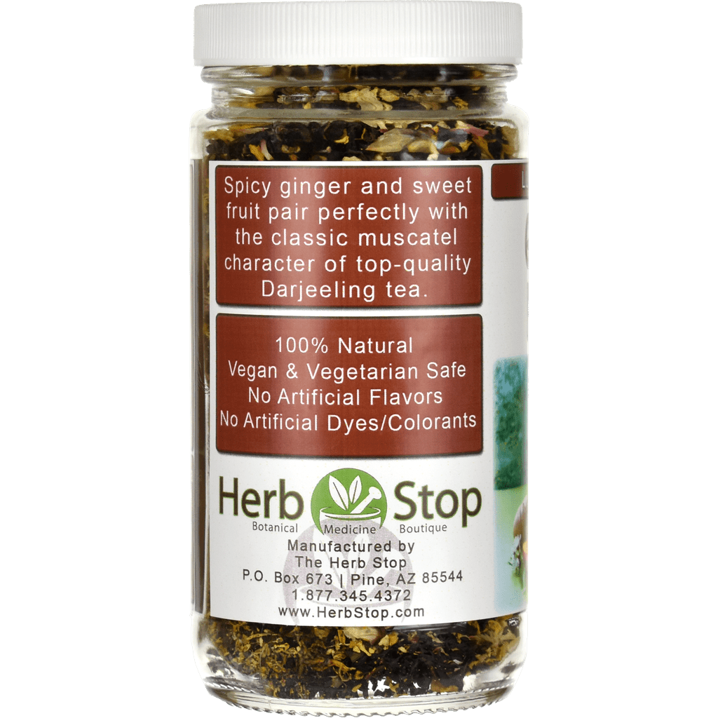 Ginger Peach Darjeeling Black Tea Jar - Left