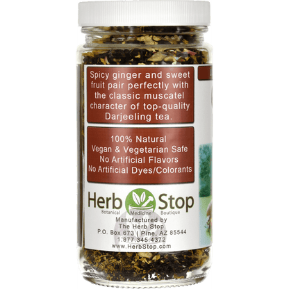 Ginger Peach Darjeeling Black Tea Jar - Left