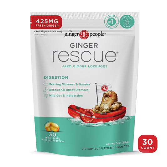 The Ginger People Ginger Rescue Hard Ginger Lozenges Bag
