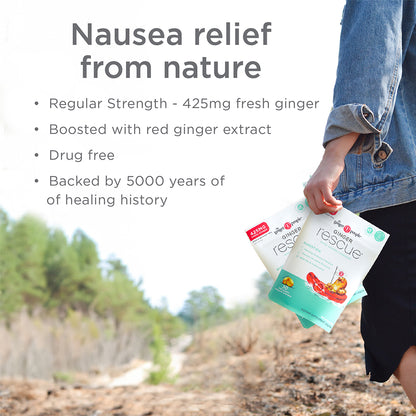 The Ginger People Ginger Rescue Hard Ginger Lozenges nausea relief from nature