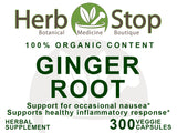 Ginger Root Capsules Label - Front