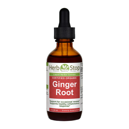Organic Ginger Root Liquid Extract 2 oz Bottle
