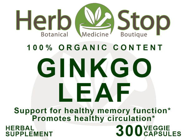 Ginkgo Leaf Capsules Label - Front