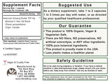 American Ginseng Capsules Label - Back