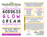 Goddess Glow Cream Label