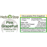 Pink Grapefruit Essential Oil Label