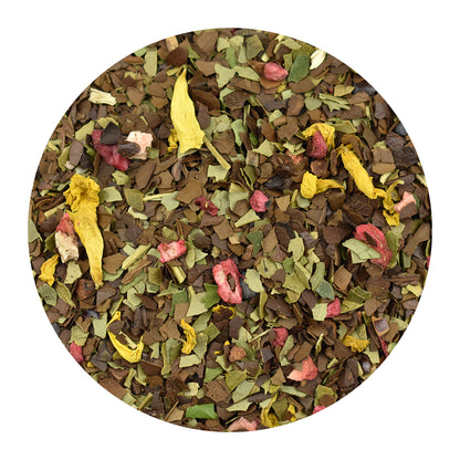 Guarana Berry Boost Yerba Mate Tea on a white background