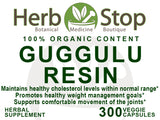 Guggulu Resin Capsules Label - Front