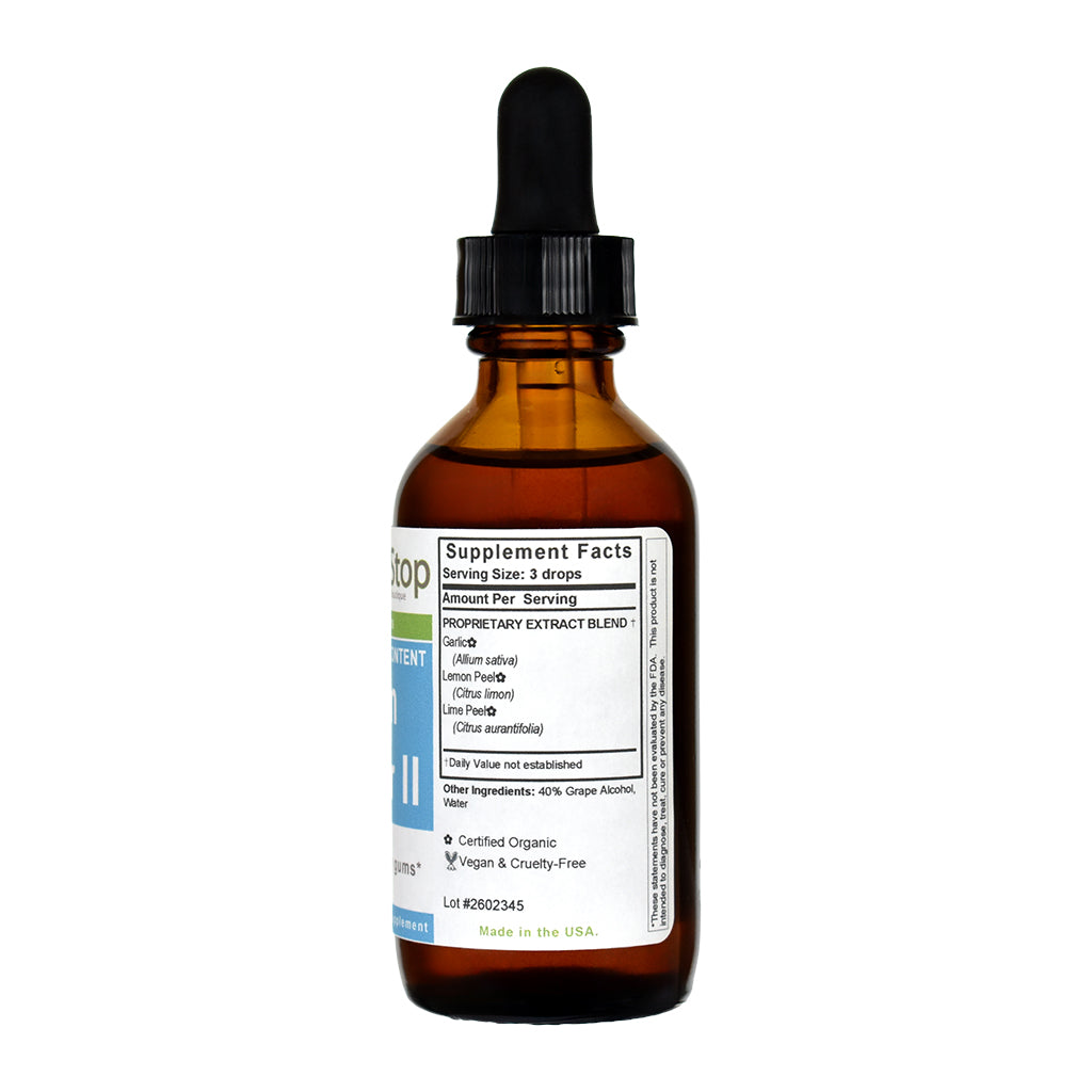Gum Toner II bottle with dropper on a white background