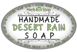 Handmade Desert Rain Soap Label - Front