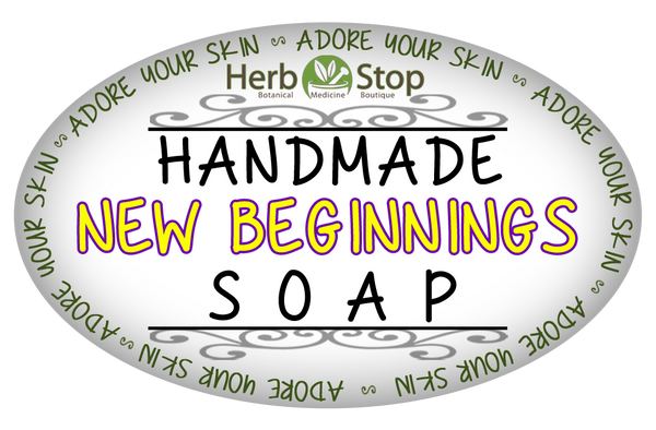 Handmade New Beginnings Soap Label - Front