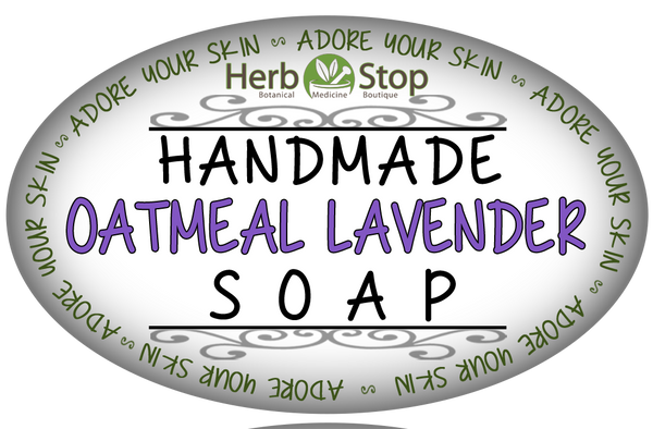 Handmade Oatmeal Lavender Soap Label - Front
