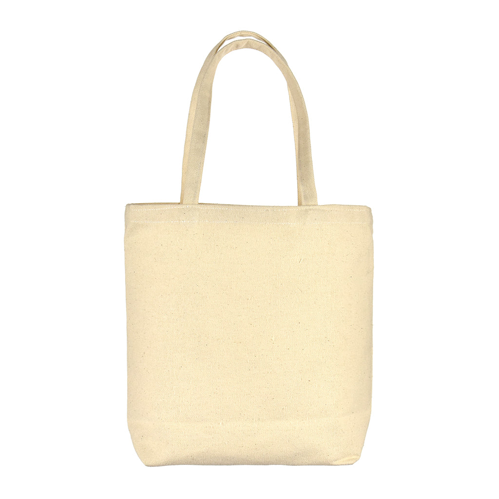 Beige tote bag on a white background