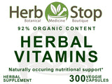 Herbal Vitamins Capsules Label - Front