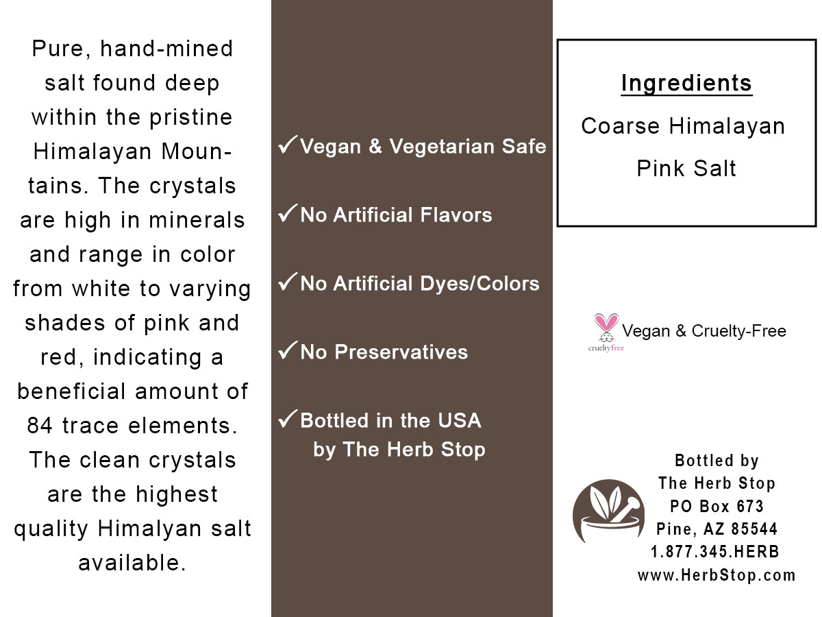 Himalayan Salt Coarse Label - Back