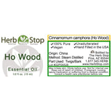 Ho Wood Essential Oil Label