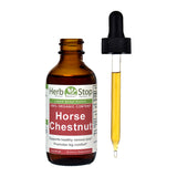 Horse Chestnut Herbal Extract Open Bottle with Dropper 