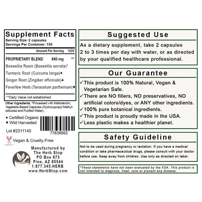Infla-Eaz Capsules Label - Back