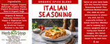 Organic Italian Seasoning Label